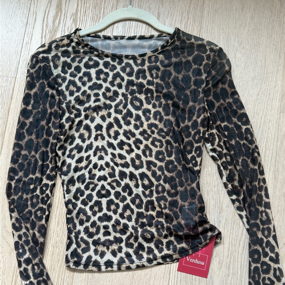 Leopard Mesh Top - Picture 4 of 4